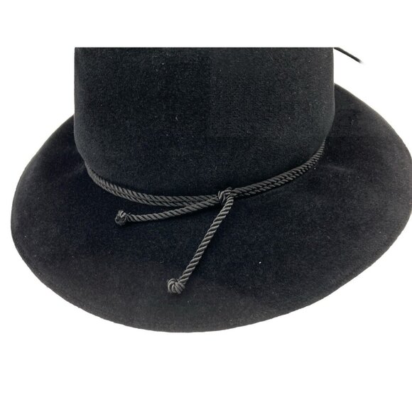 Vintage Patricia Underwood fur Felt hat fedora high Crown Runway Black main image 4
